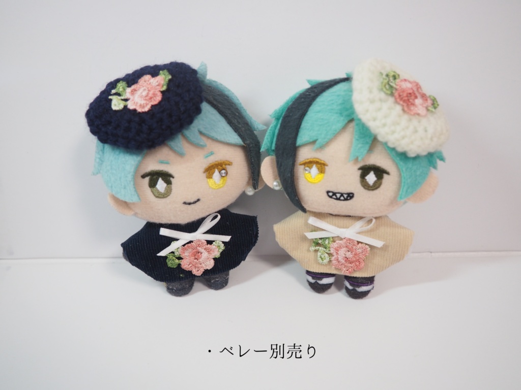 ぬい服10cm クラシカルフラワートップス