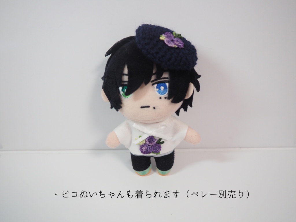 ぬい服10cm クラシカルフラワートップス