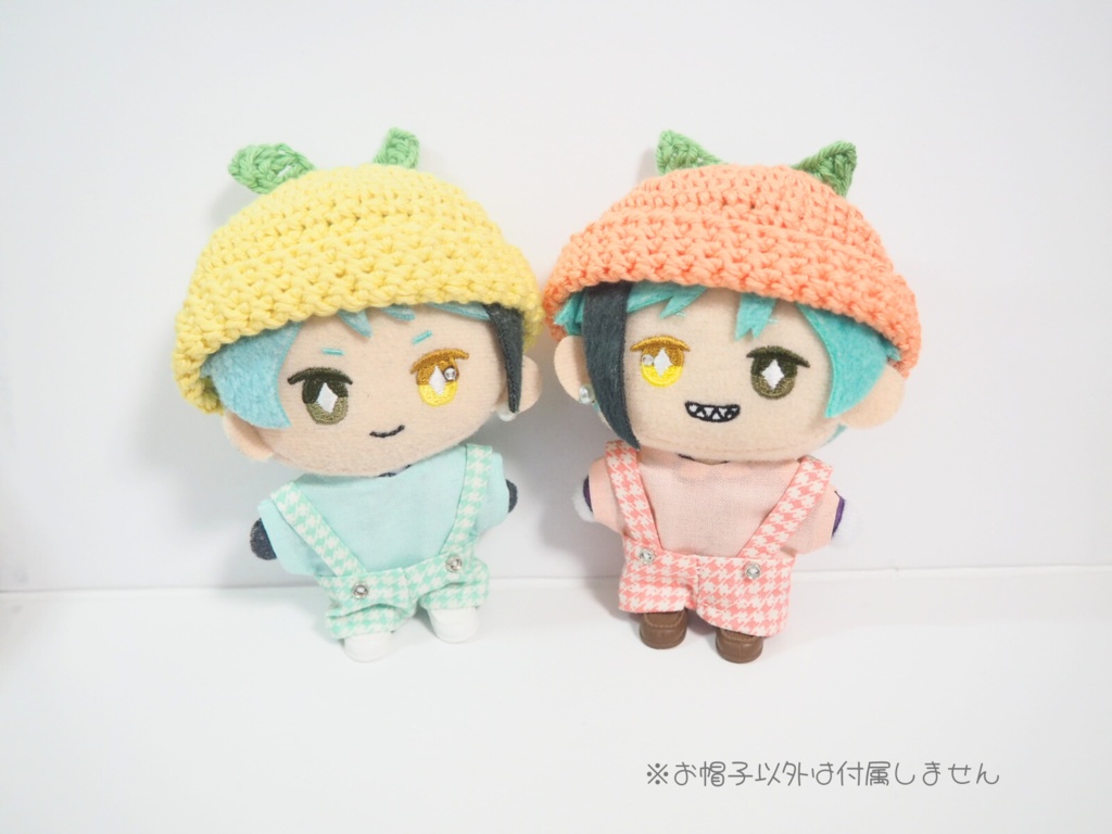 ぬいのかんきつニット帽 レモン/オレンジ 10cmサイズ