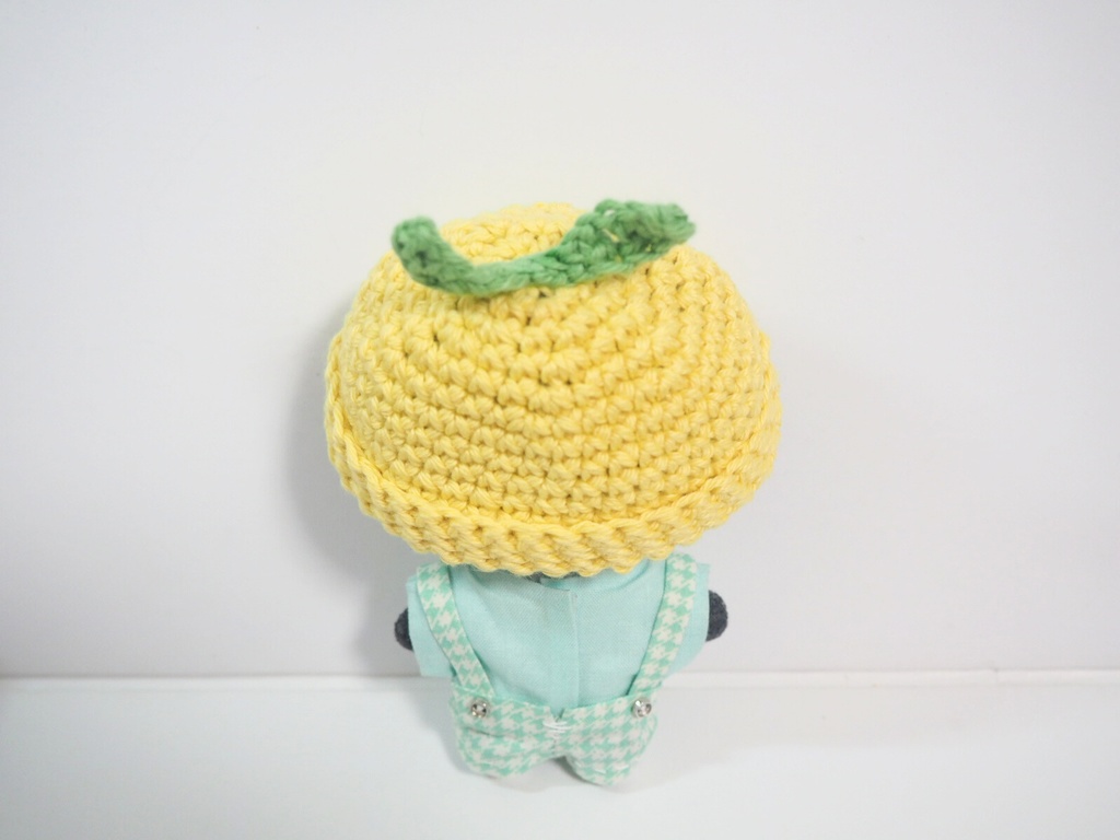 ぬいのかんきつニット帽 レモン/オレンジ 10cmサイズ