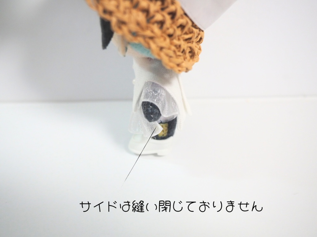 ぬい服10cm 夏のお嬢様セット「ホワイトトップス&リボンハット」