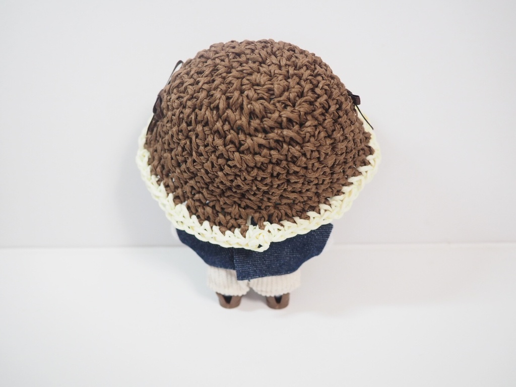 ミニリボン麦わら帽子 10cmぬいサイズ