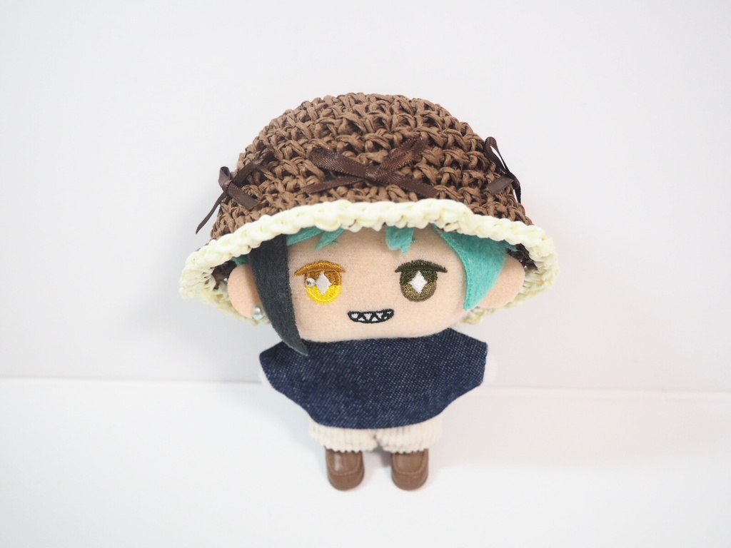 ミニリボン麦わら帽子 10cmぬいサイズ