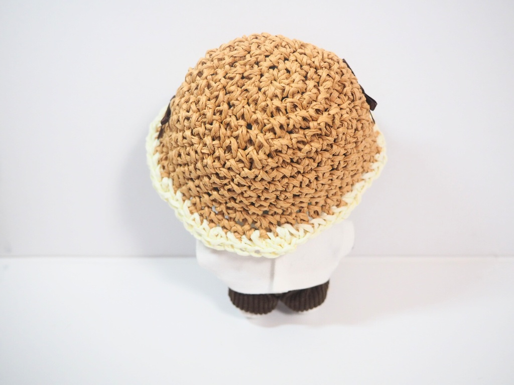 ミニリボン麦わら帽子 10cmぬいサイズ