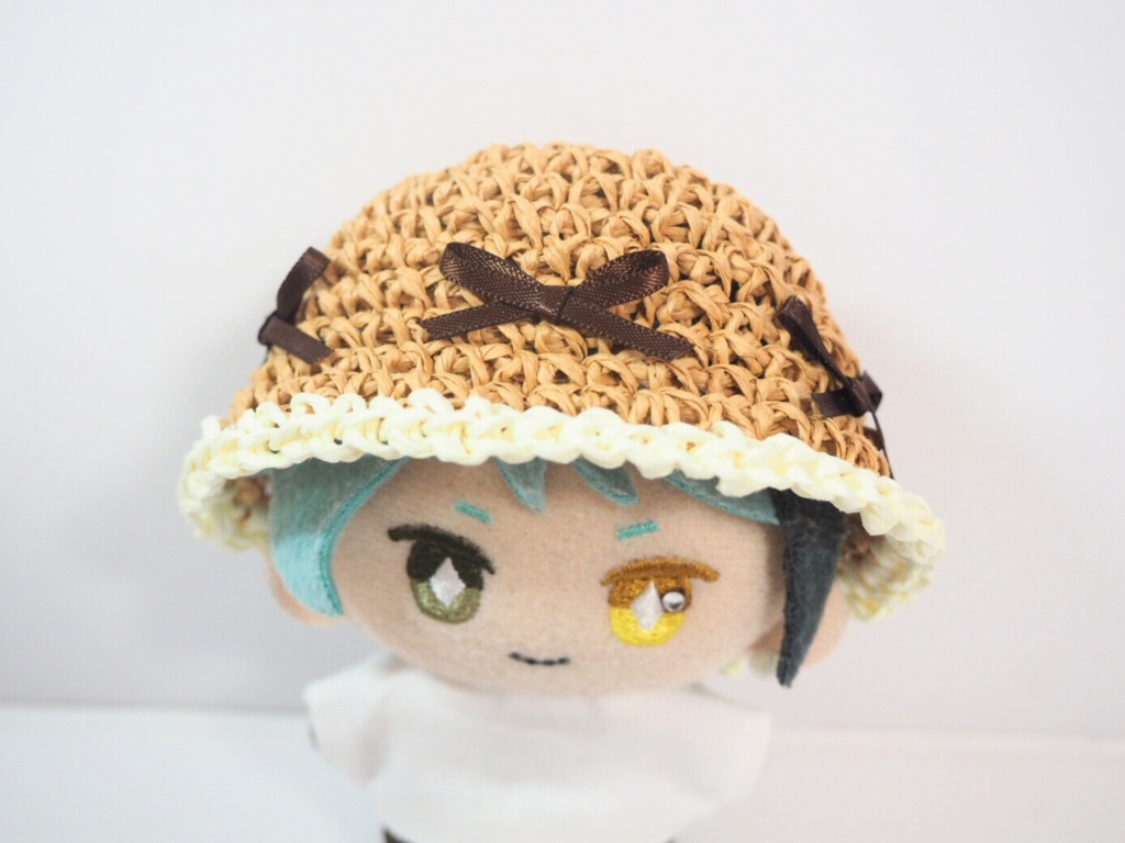 ミニリボン麦わら帽子 10cmぬいサイズ