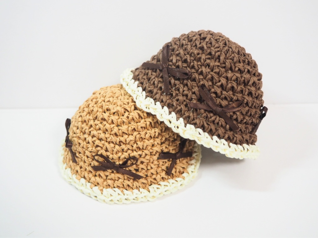 ミニリボン麦わら帽子 10cmぬいサイズ