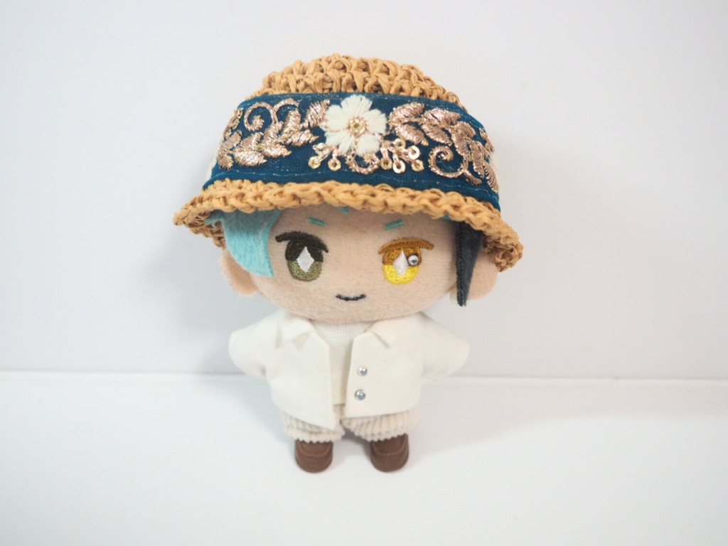 ぬいのインド刺繍麦わら帽子 10cmサイズ
