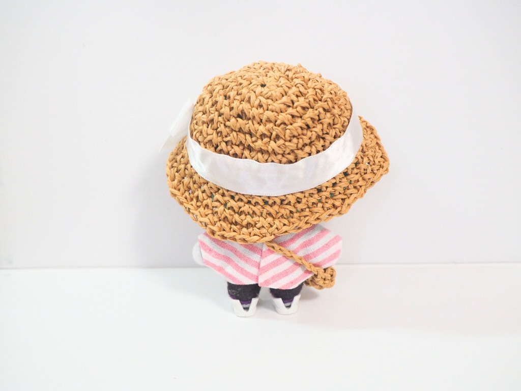 10cmぬい服 夏のストライプお出かけセット(ハット&ブラウス&バッグ)