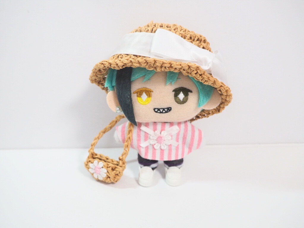 10cmぬい服 夏のストライプお出かけセット(ハット&ブラウス&バッグ)