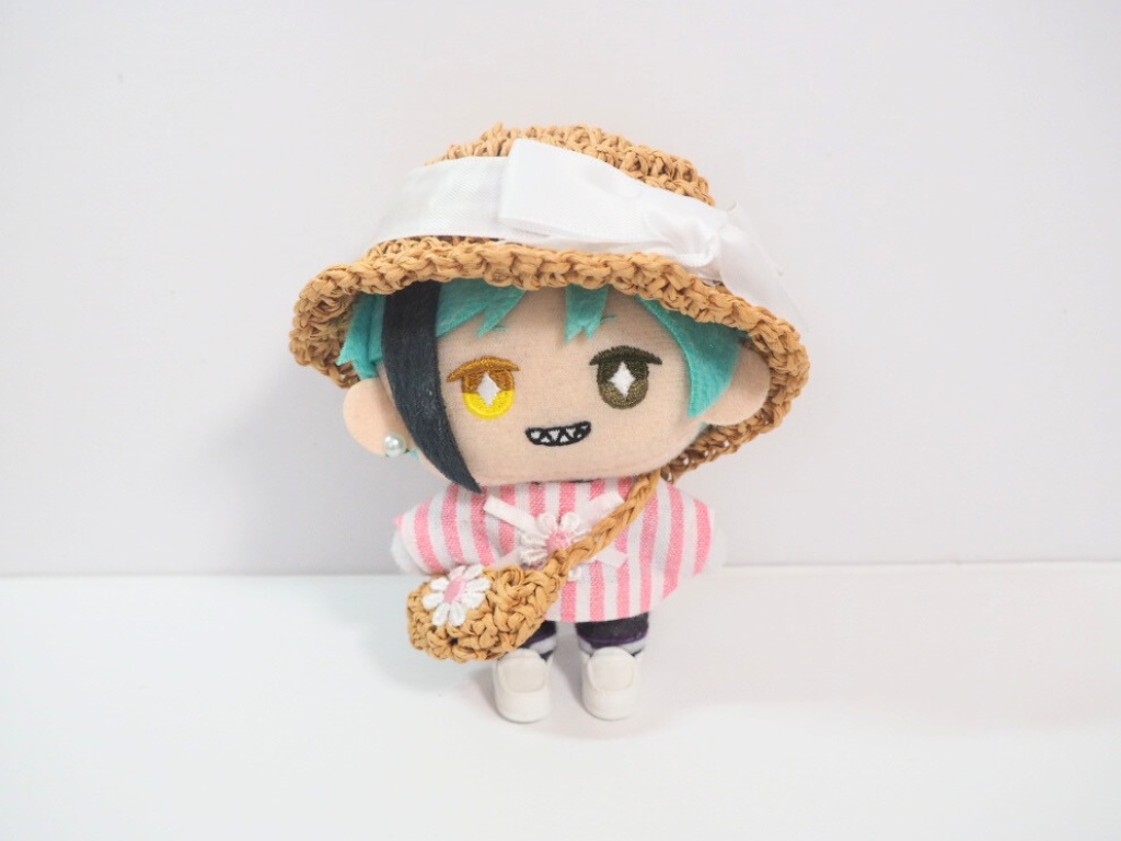 10cmぬい服 夏のストライプお出かけセット(ハット&ブラウス&バッグ)