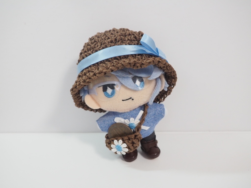 10cmぬい服 夏のマリンブルーお出かけセット(ハット&ブラウス&バッグ)