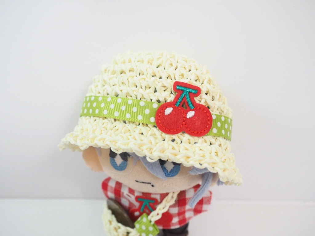 10cmぬい服 メロンクリームソーダお出かけセット(ハット&ブラウス&バッグ)