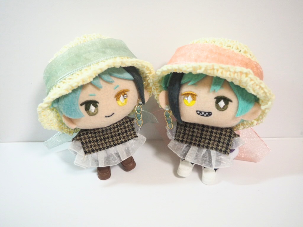 10cmぬい服 オーガンジーリボン麦わら帽子(ホワイト)