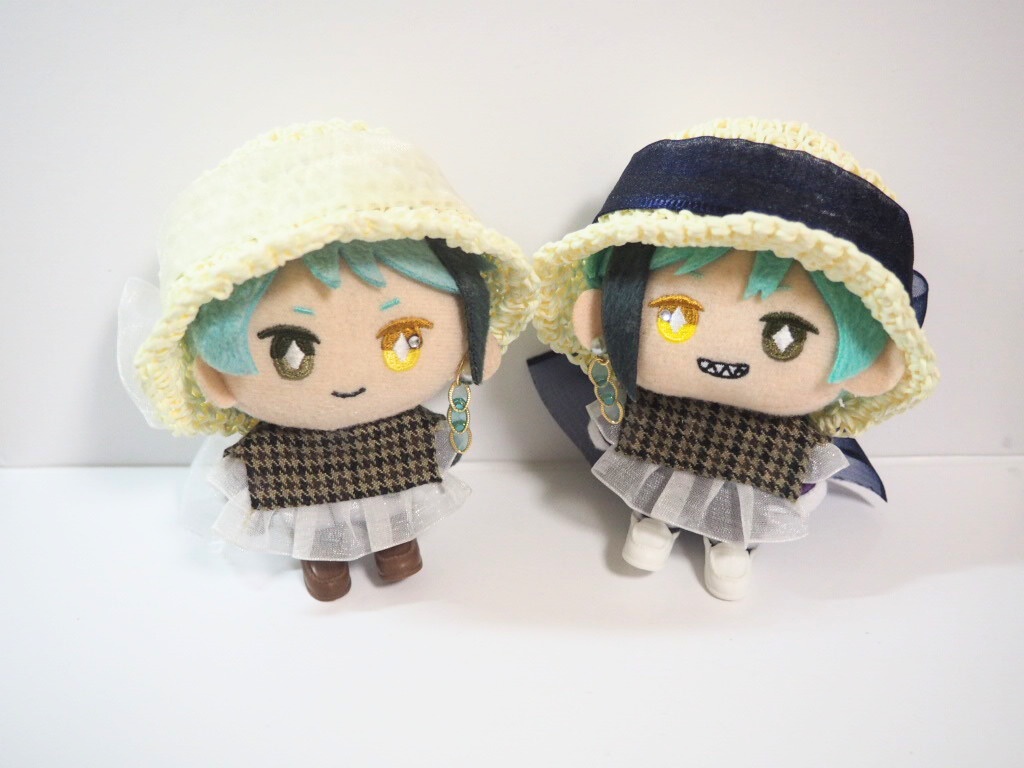 10cmぬい服 オーガンジーリボン麦わら帽子(ホワイト)