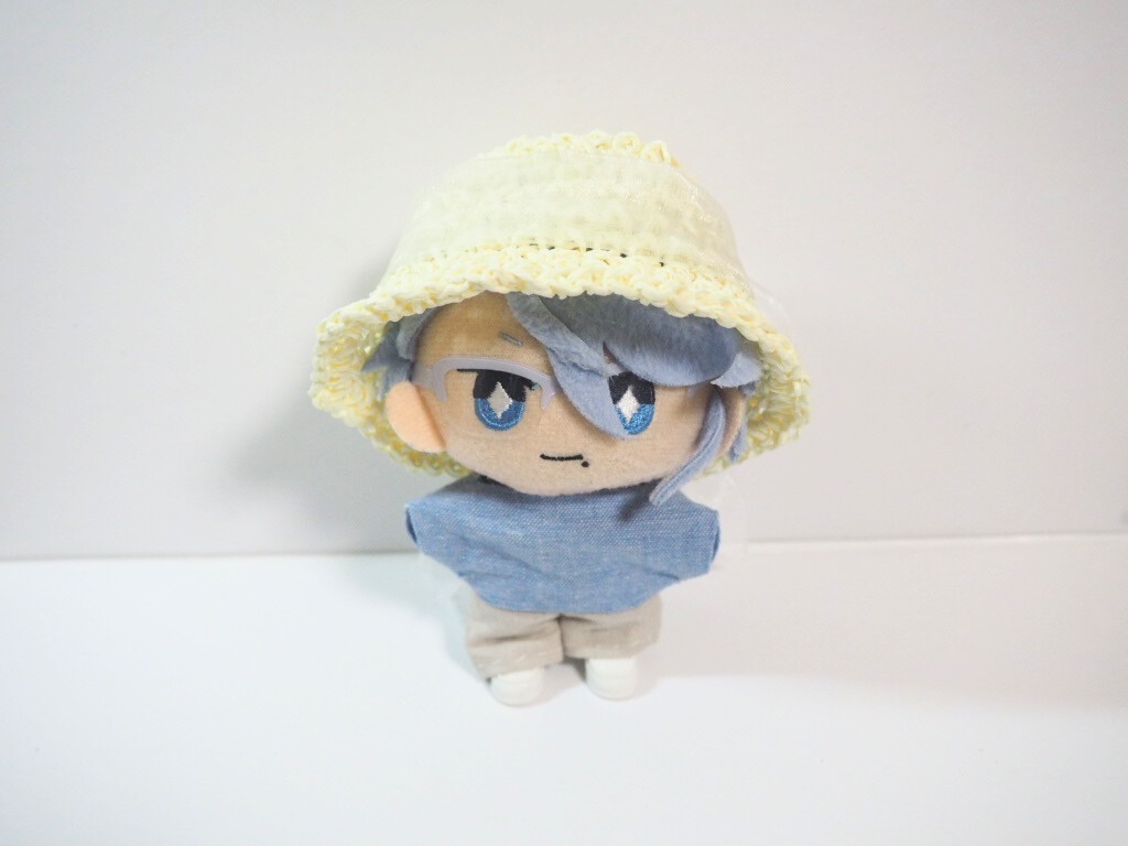 10cmぬい服 オーガンジーリボン麦わら帽子(ホワイト)