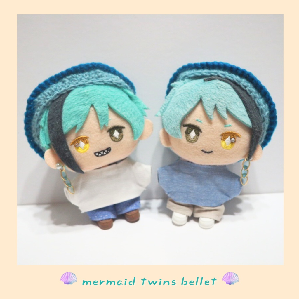 10cmぬい服 ふたごの人魚ベレー