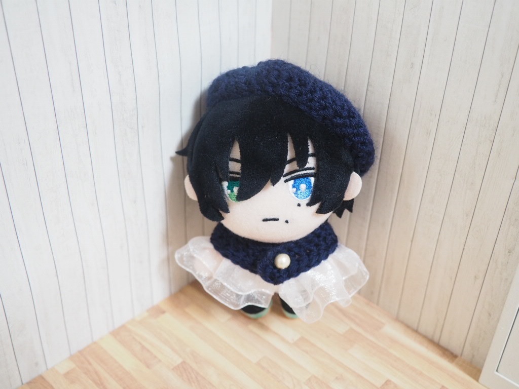 10cmぬい服 オーガンジーケープ&ベレー帽セット(新バージョン)