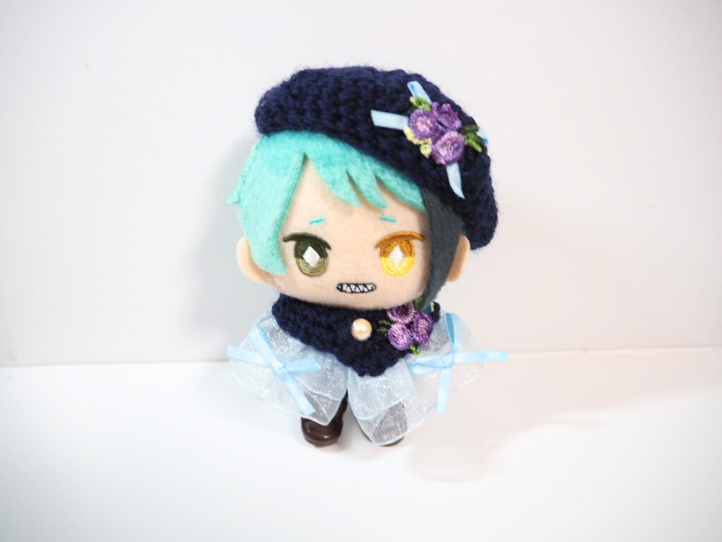 10cmぬい服 フラワーレースケープ&ベレー帽セット(新バージョン)