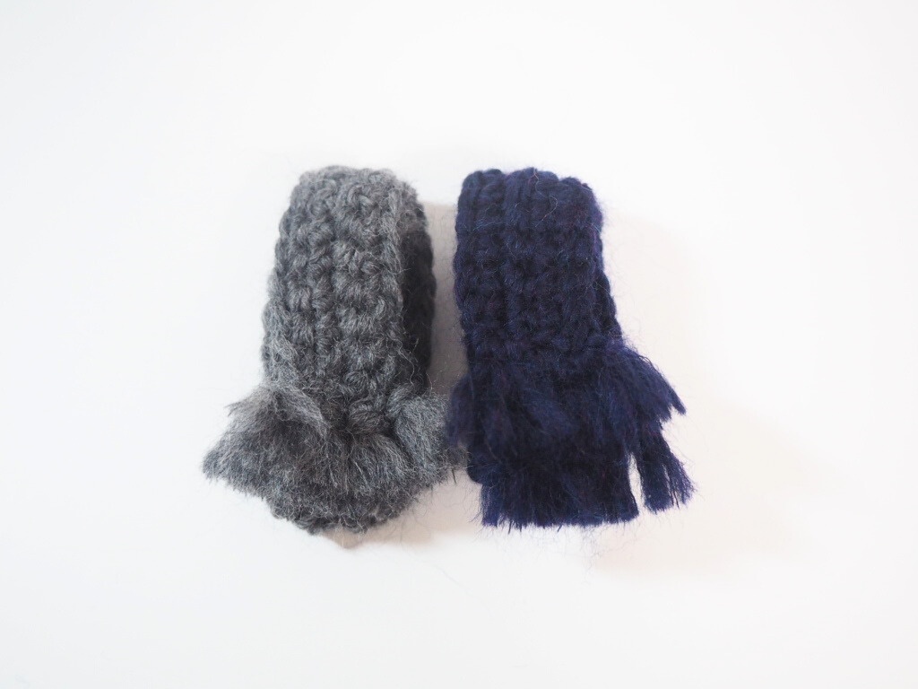 10cmぬい用 もこもこ原毛ニットマフラー