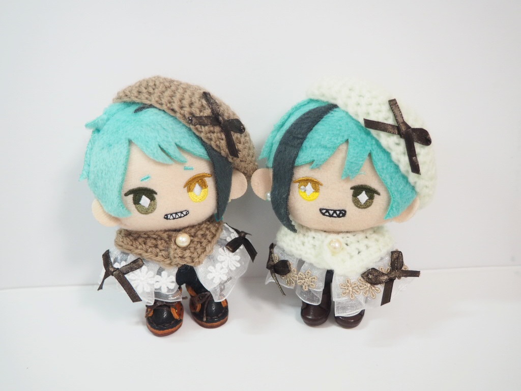 10cmぬい服 レース付きケープ&ベレー帽セット(新バージョン)