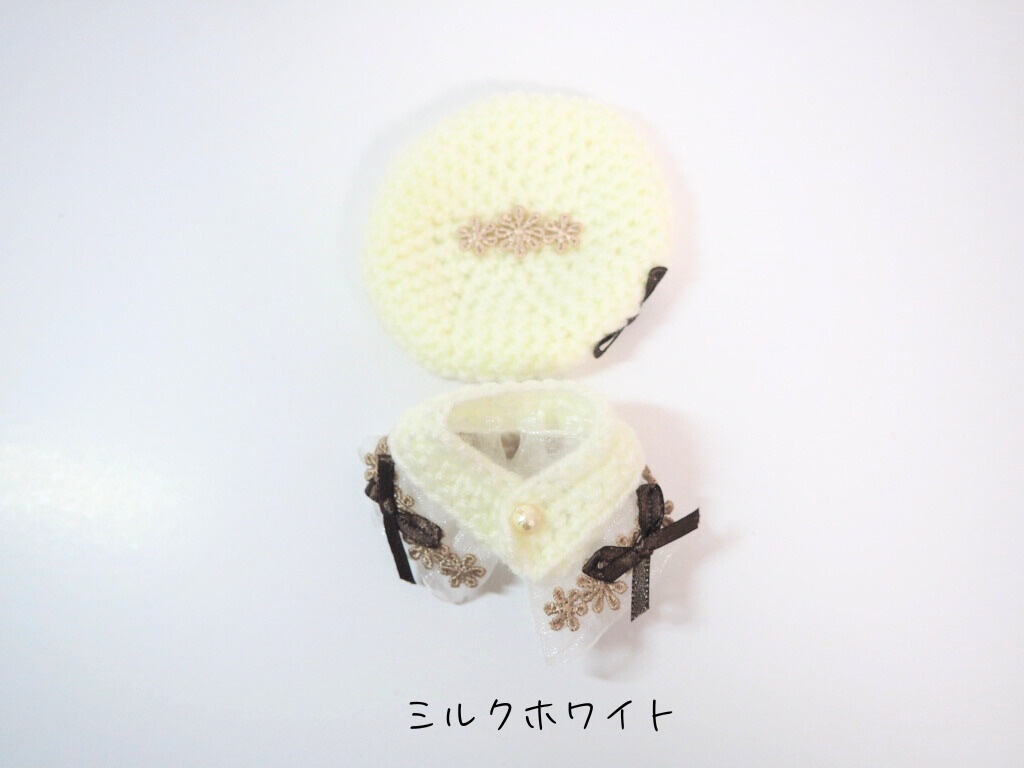 10cmぬい服 レース付きケープ&ベレー帽セット(新バージョン)