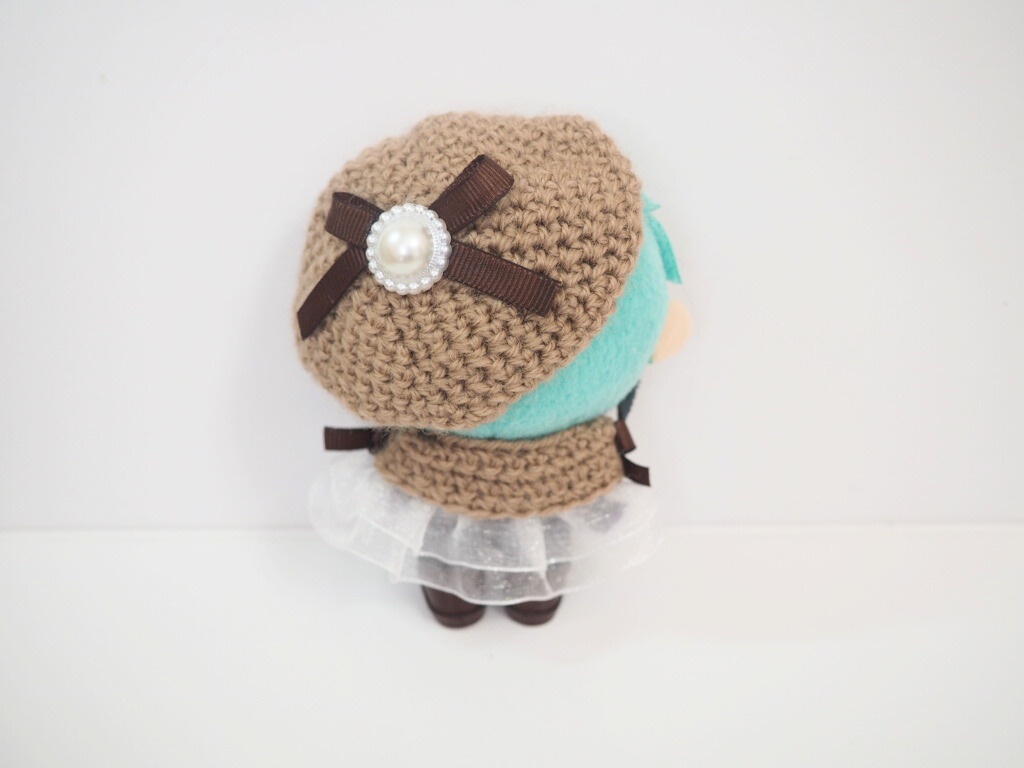 10cmぬい服 カフェモカケープ&ベレーセット(新バージョン)