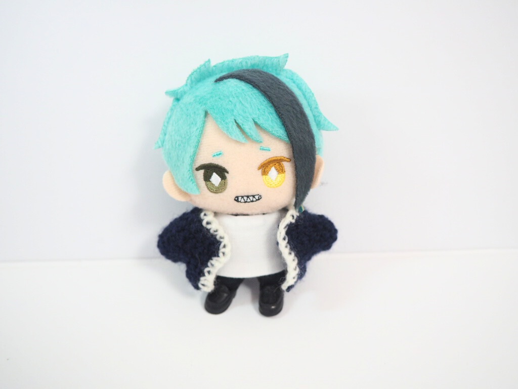 10cmぬい服 バックリボンニットカーディガン(ネイビー&ホワイト)