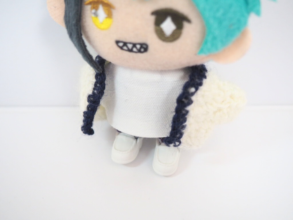 10cmぬい服 バックリボンニットカーディガン(ネイビー&ホワイト)