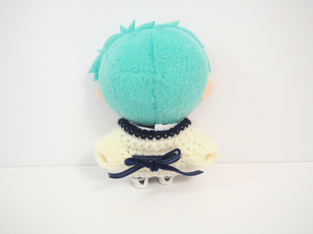 10cmぬい服 バックリボンニットカーディガン(ネイビー&ホワイト)