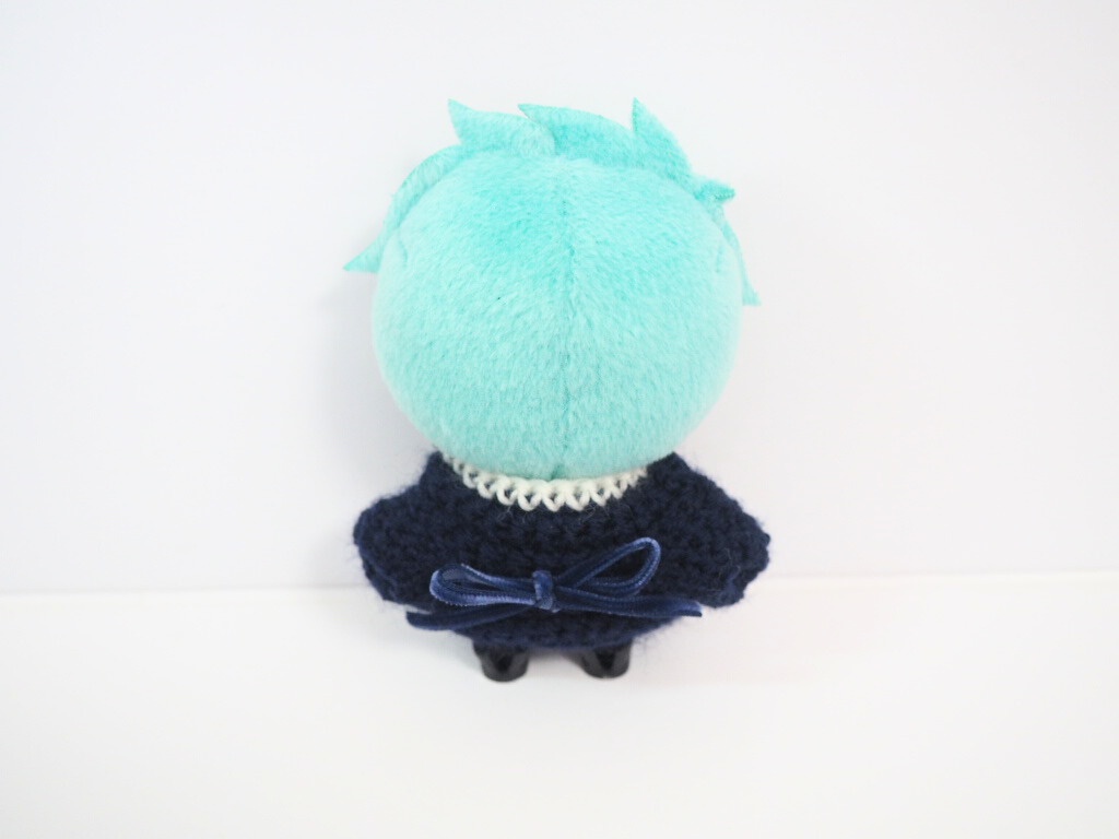 10cmぬい服 バックリボンニットカーディガン(ネイビー&ホワイト)