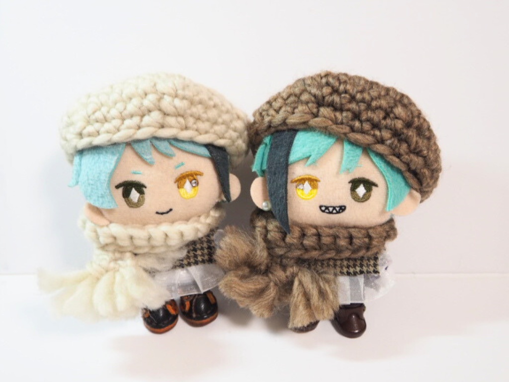 10cmぬい服 もこもこセット(ベレー&マフラー)
