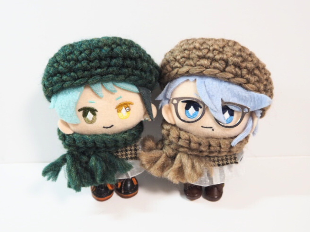 10cmぬい服 もこもこセット(ベレー&マフラー)