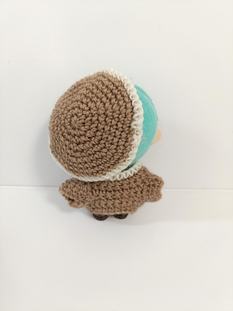 10cmぬい服 バイカラーニットベレー&カーデセット