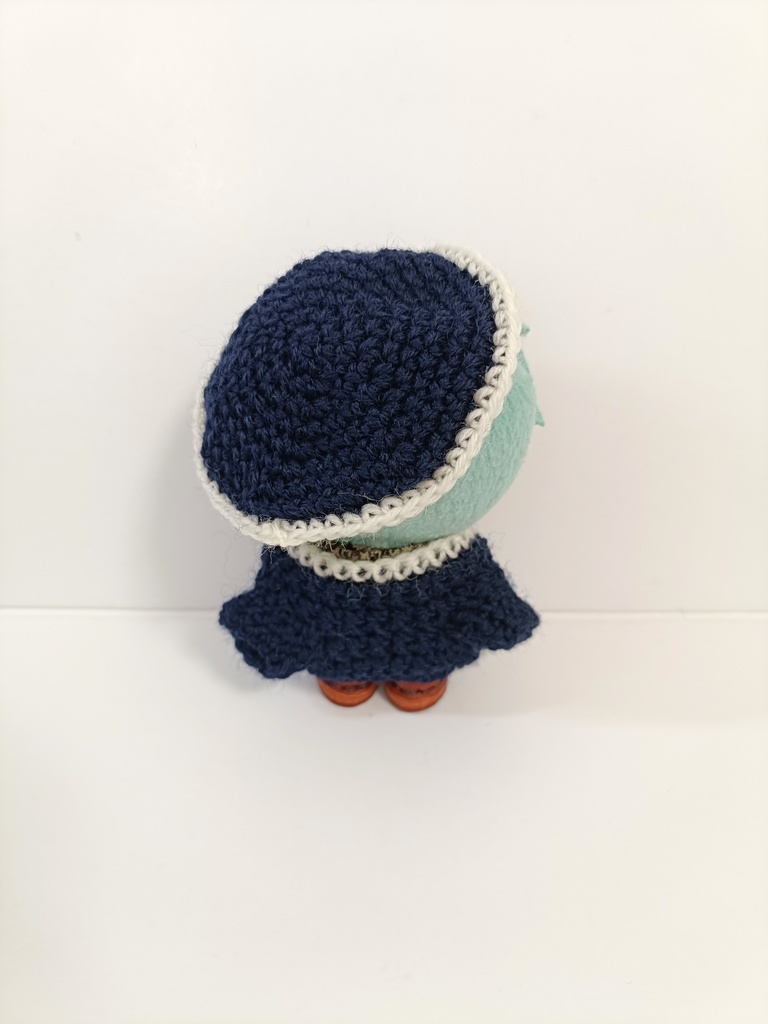 10cmぬい服 バイカラーニットベレー&カーデセット