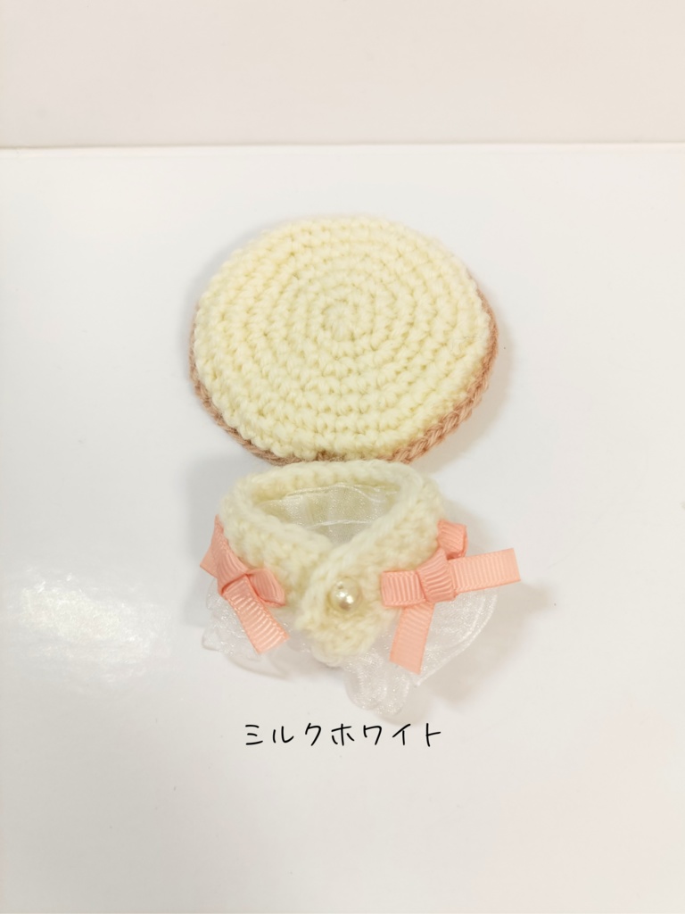 10cmぬい服 バイカラーケープ&ベレーセット(ダスティピンク)