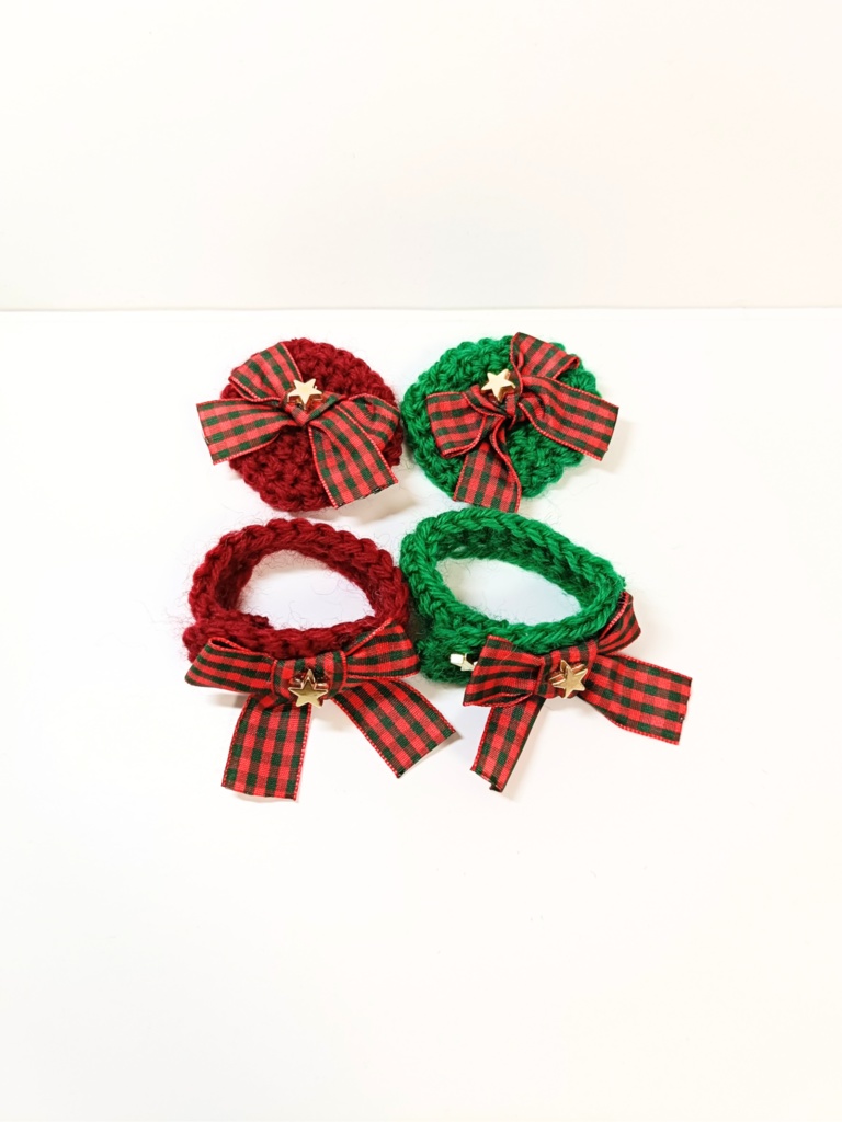 10cmぬい服 クリスマスマフラー&ベレー2024