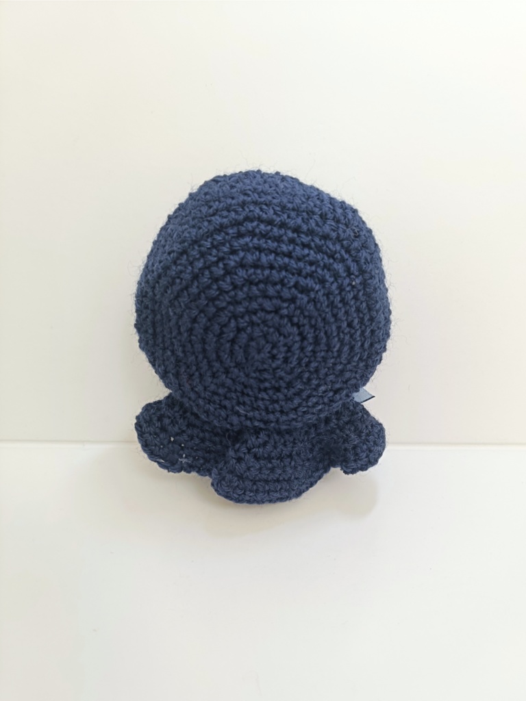 10cmぬい服 オーガンジーリボンフードケープ ネイビー&ホワイト