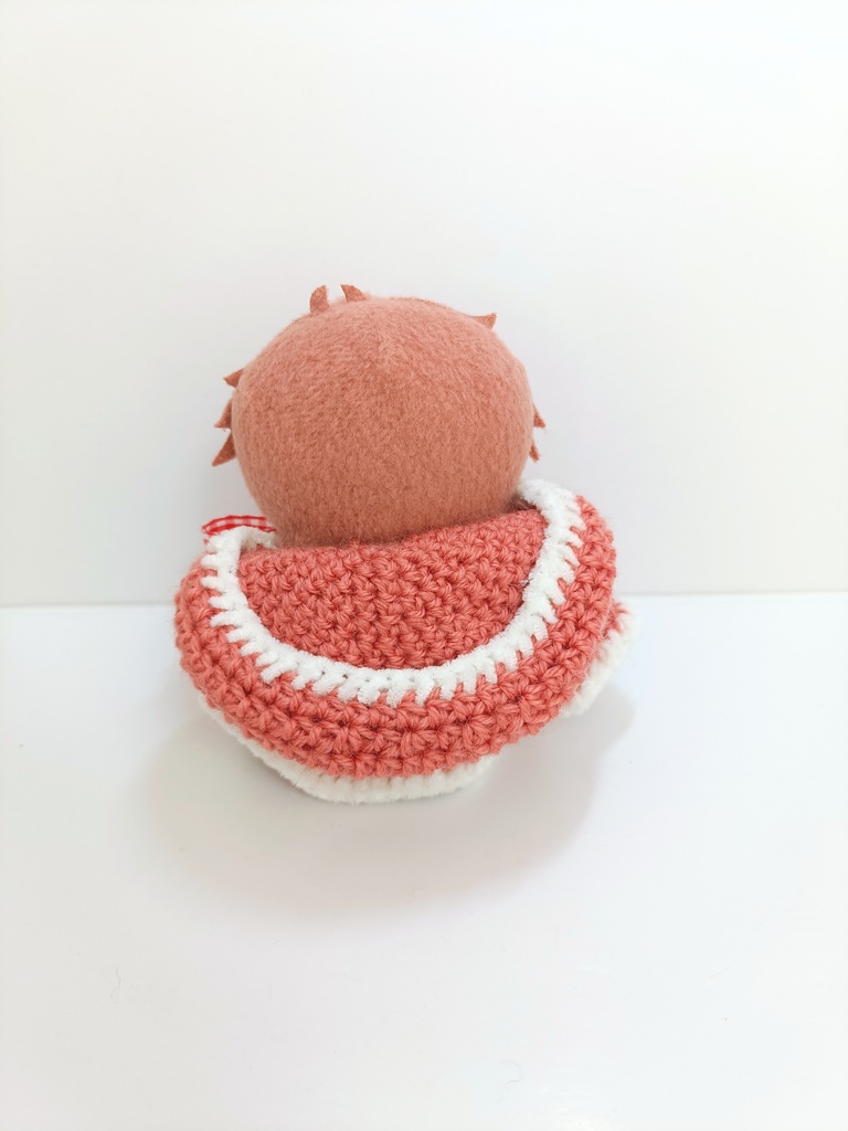 10cmぬい服 いちごミルクフードケープ