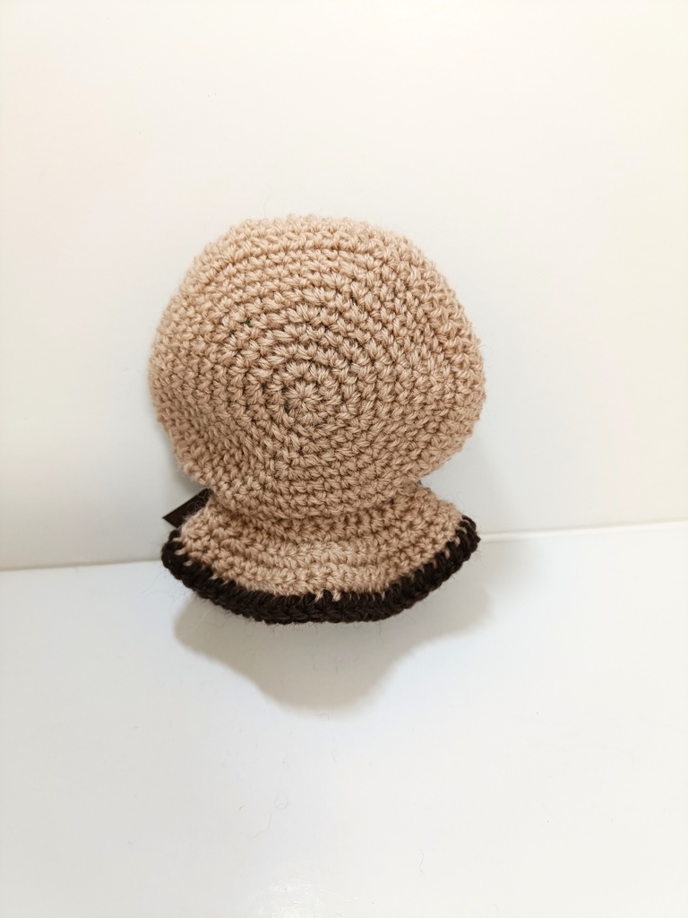 10cmぬい服 サテンリボンフードケープ ピンク&ブラウン