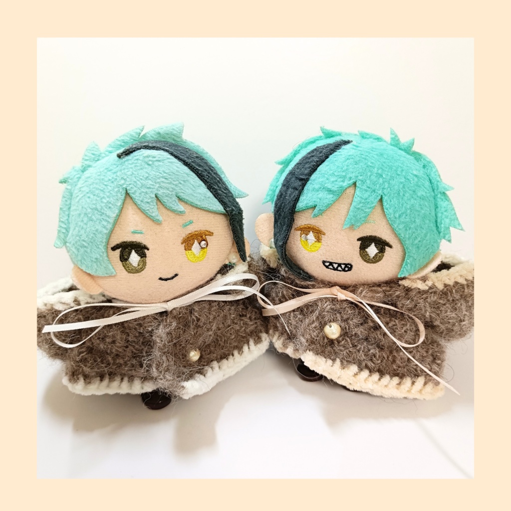 10cmぬい服 モヘアフードケープ