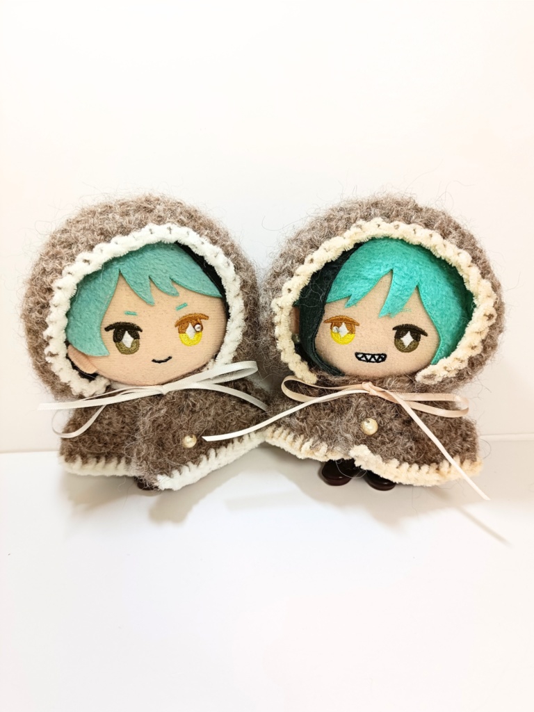 10cmぬい服 モヘアフードケープ