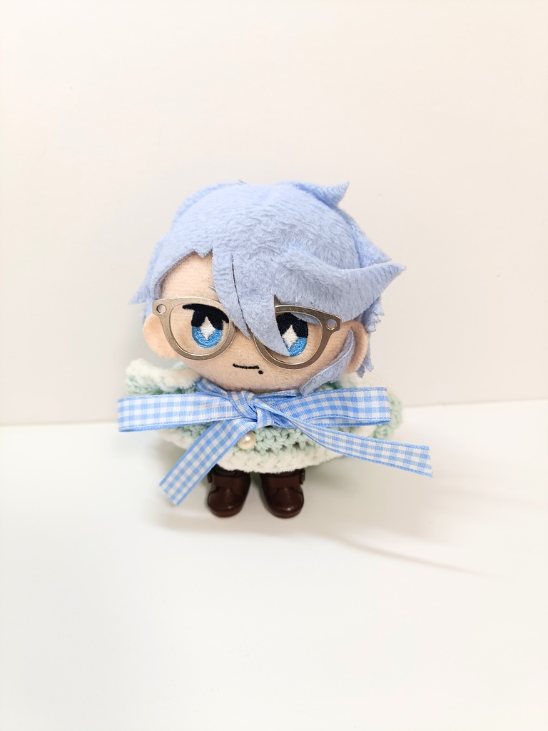 10cmぬい服 コットンフードケープ ピンク&みずいろ