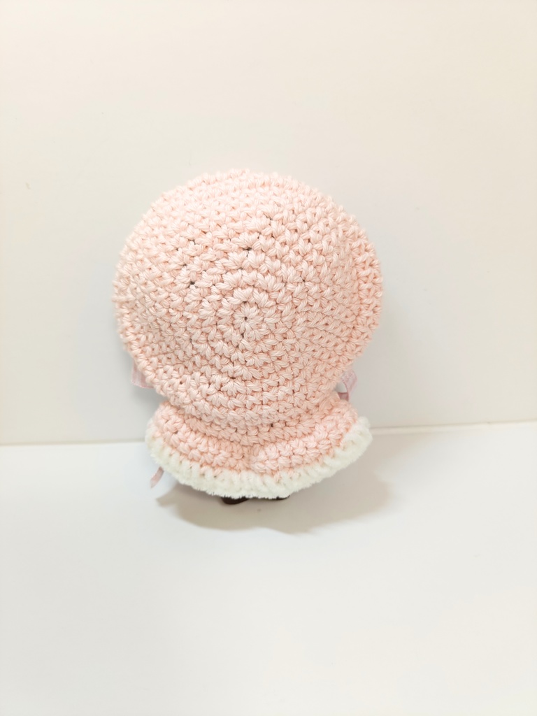 10cmぬい服 コットンフードケープ ピンク&みずいろ