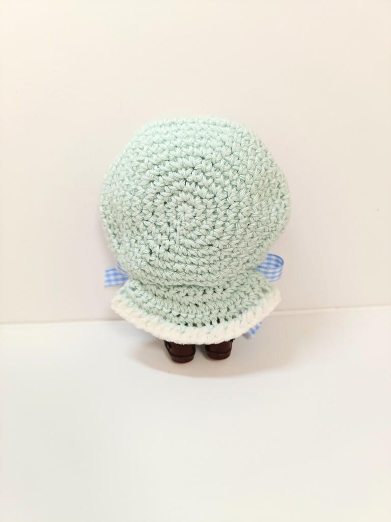 10cmぬい服 コットンフードケープ ピンク&みずいろ