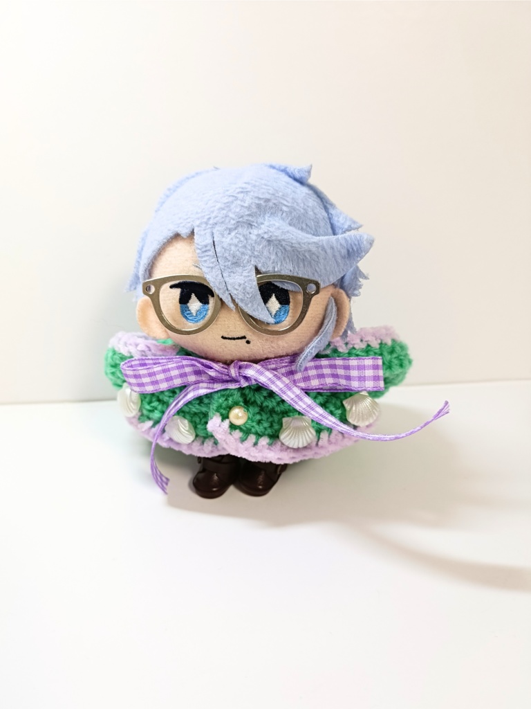 10cmぬい服 マーメイドカラーフードケープ