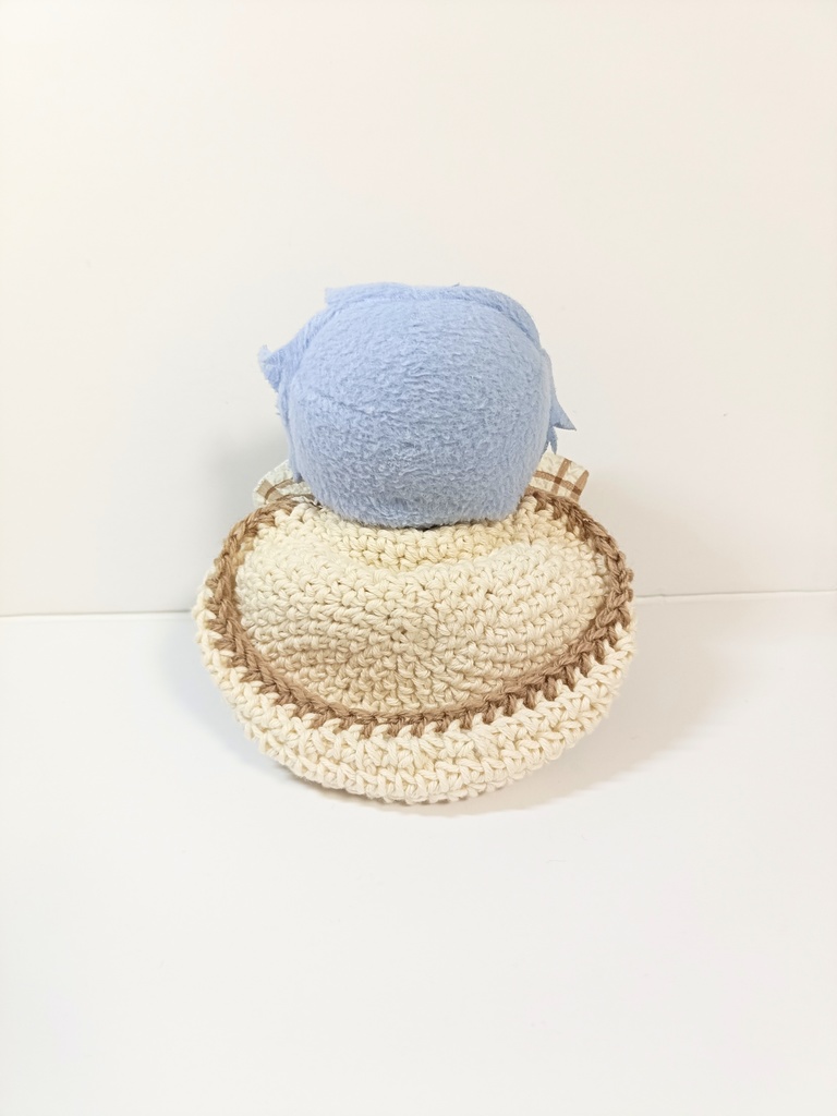 10cmぬい服 くしゅくしゅリボンフードケープ