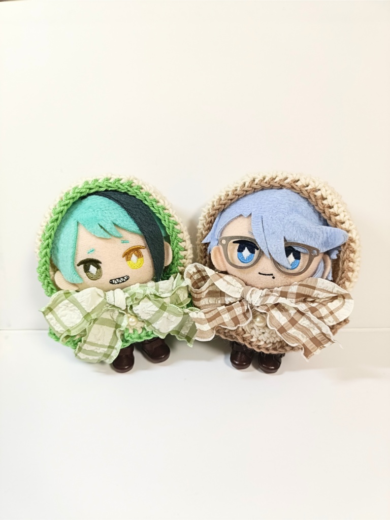 10cmぬい服 くしゅくしゅリボンフードケープ