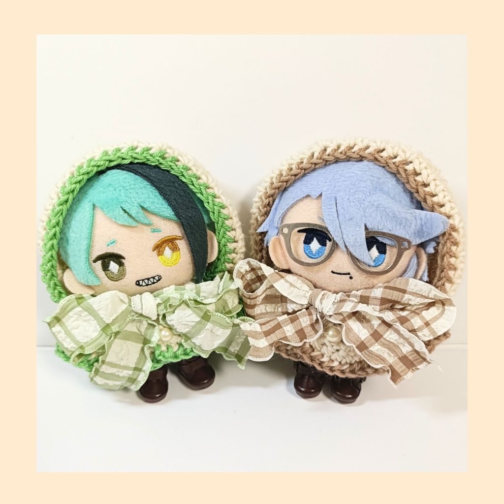 10cmぬい服 くしゅくしゅリボンフードケープ
