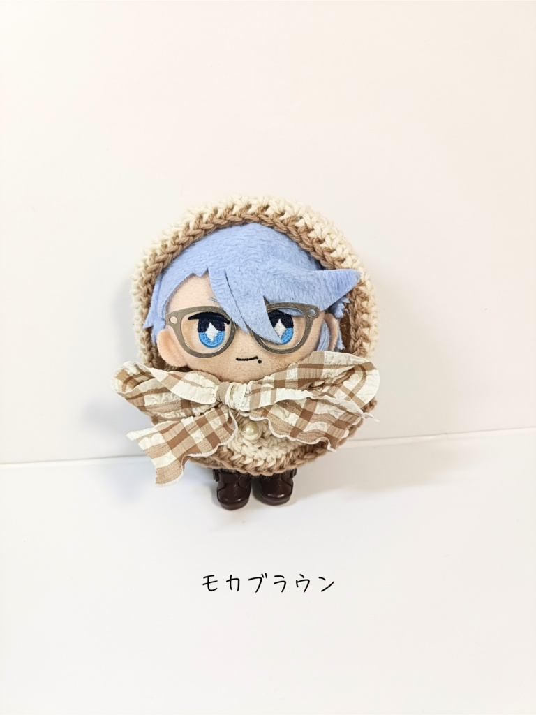 10cmぬい服 くしゅくしゅリボンフードケープ