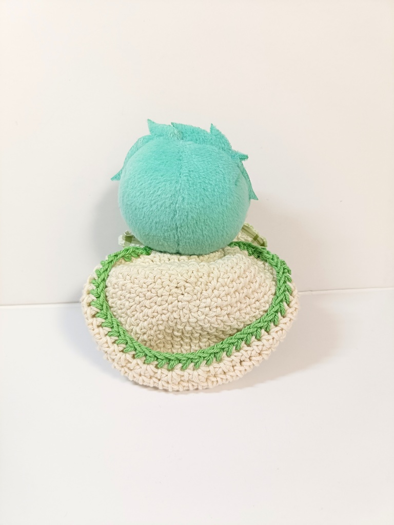 10cmぬい服 くしゅくしゅリボンフードケープ